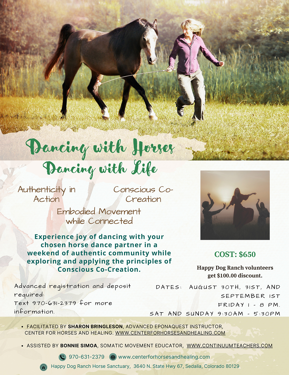 Dancing with Horses and Life, AUG 30-SEP 1, 2024
