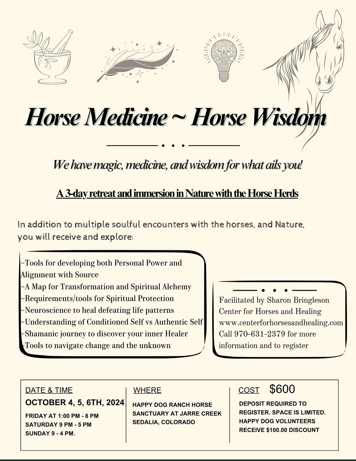 Horse Medicine, Horse Wisdom, OCT 4-6, 2024